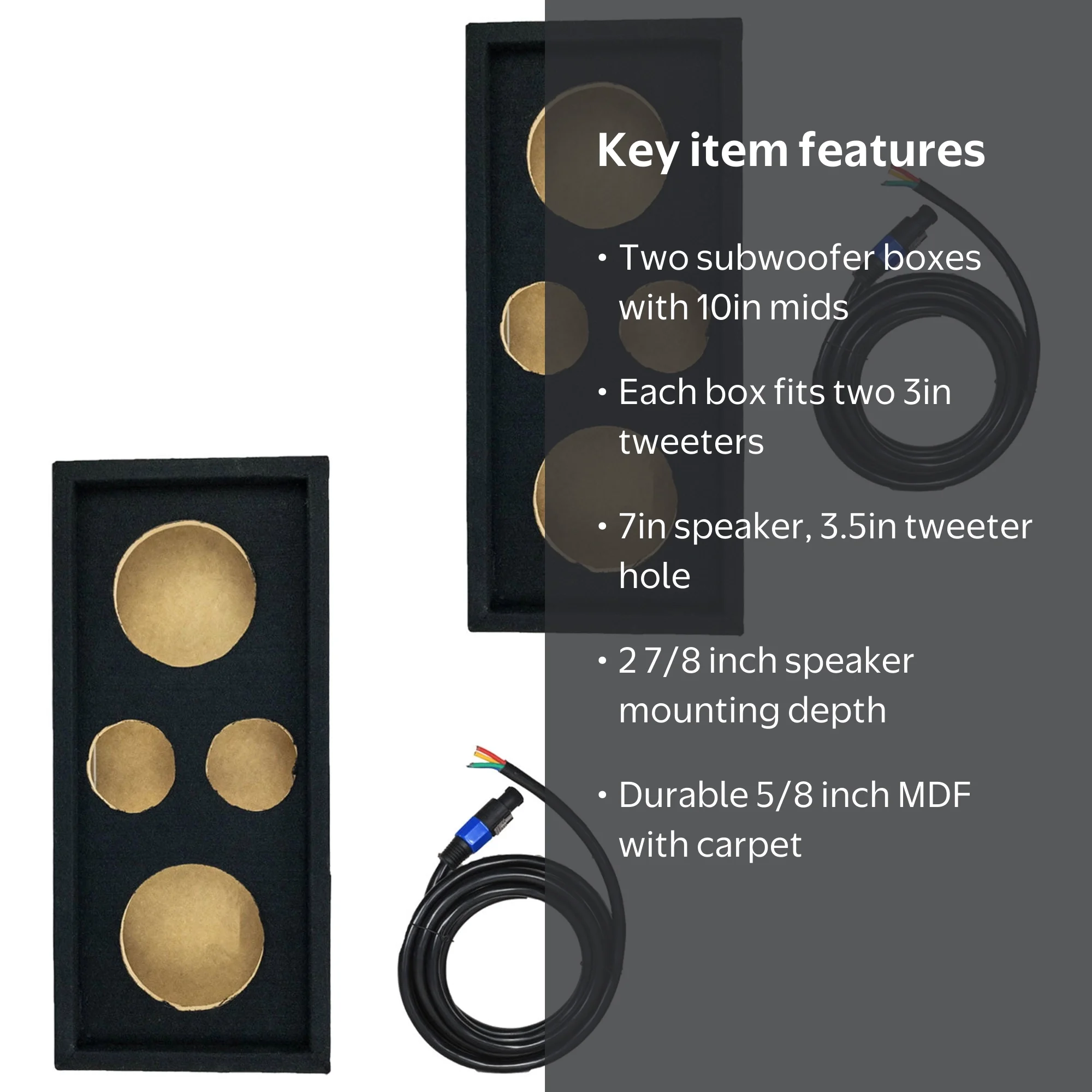 Q Power Car Audio Subwoofer Box Chuchero For 10