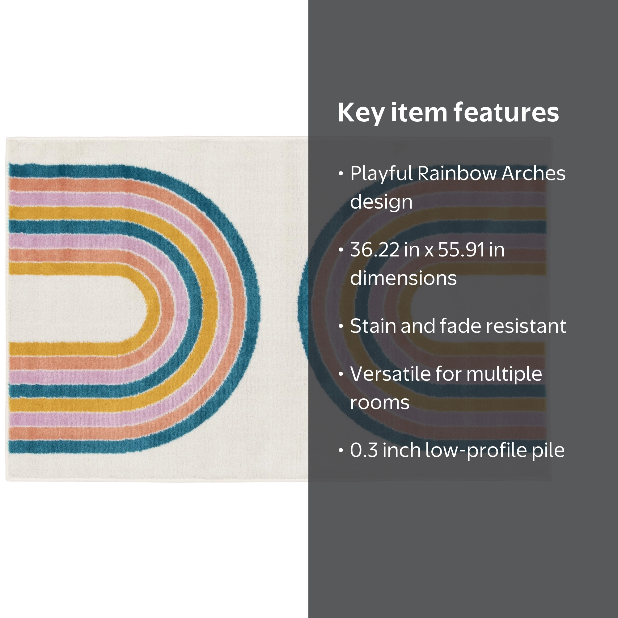 Mainstays 36 in x 56 in Rainbow Arches Indoor Area Rug - Walmart.com