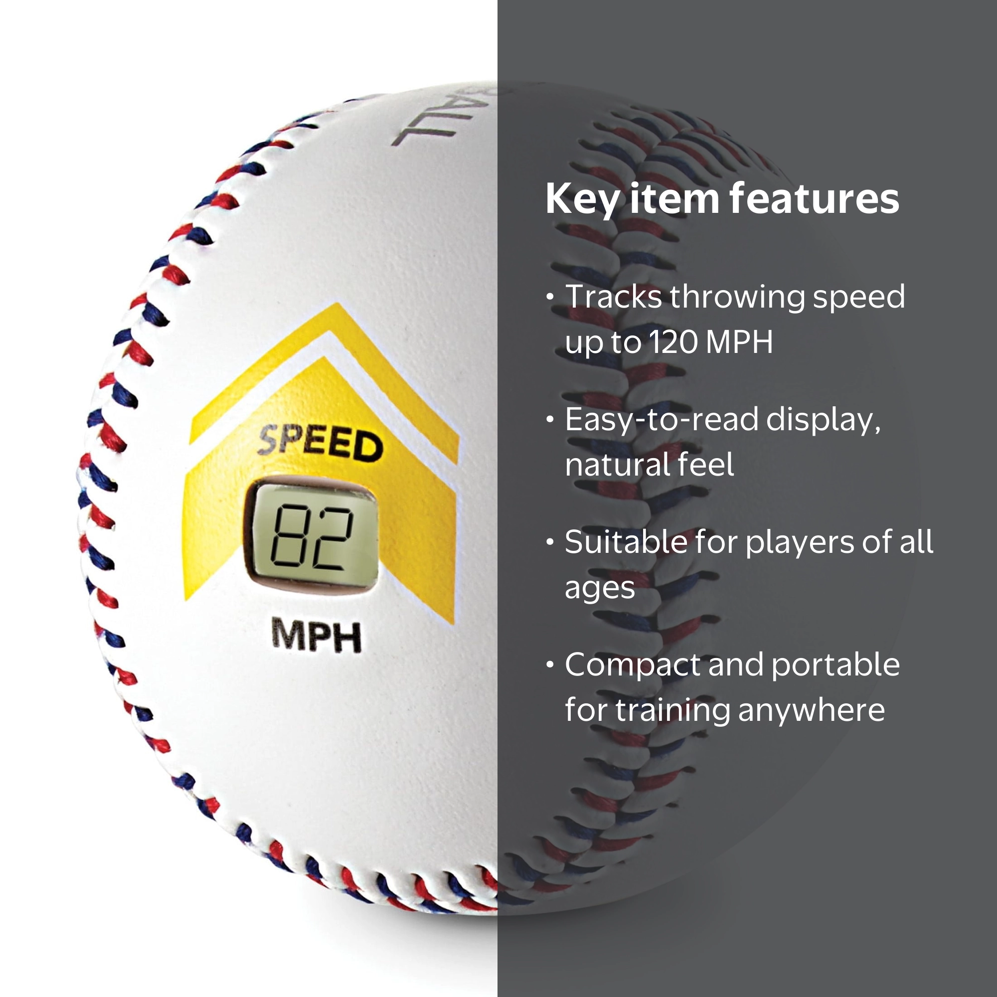 SSKTechnical Pitch MサイズBluetoothボール SKLZ Bullet Ball, Baseball Velocity Pitch Training Ball, Measures