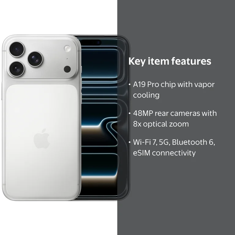 AT&T iPhone 17 Pro Max 1TB Silver - Walmart.com