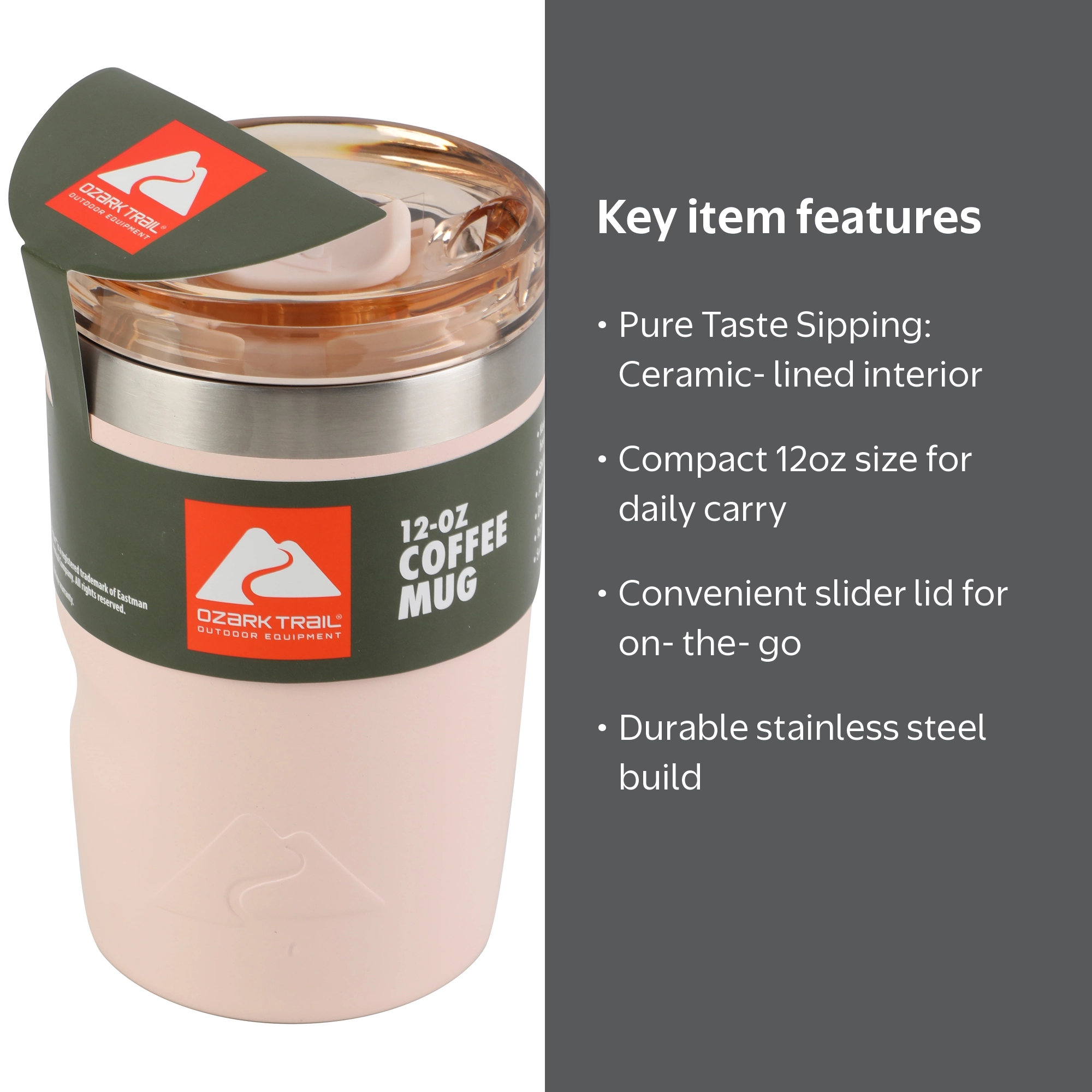 Ozark Trail 12oz Ceramic Lined Stainless Steel Insulated Travel