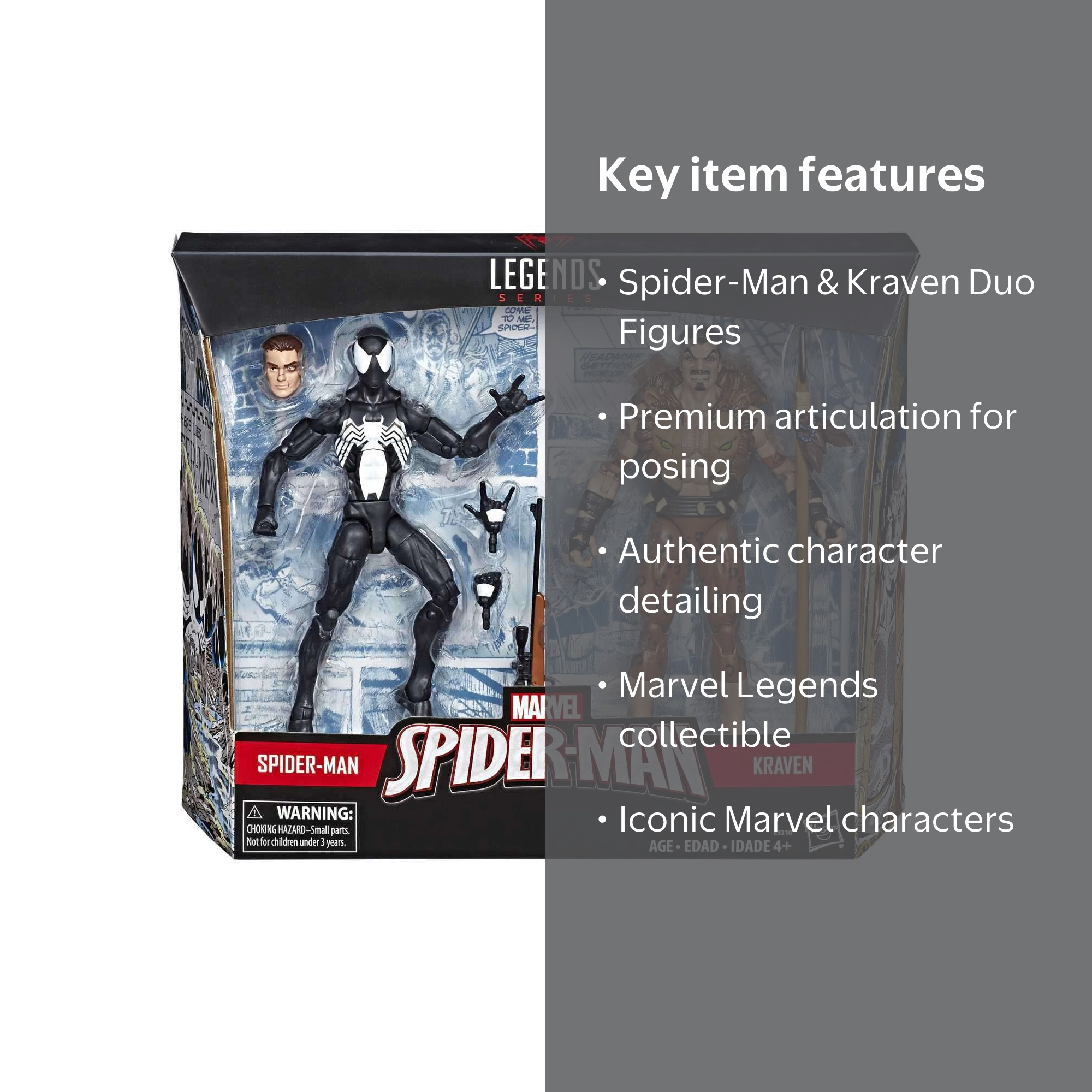 Marvel Legends Spider-Man & Kraven Action Figure 2-Pack - Walmart.com