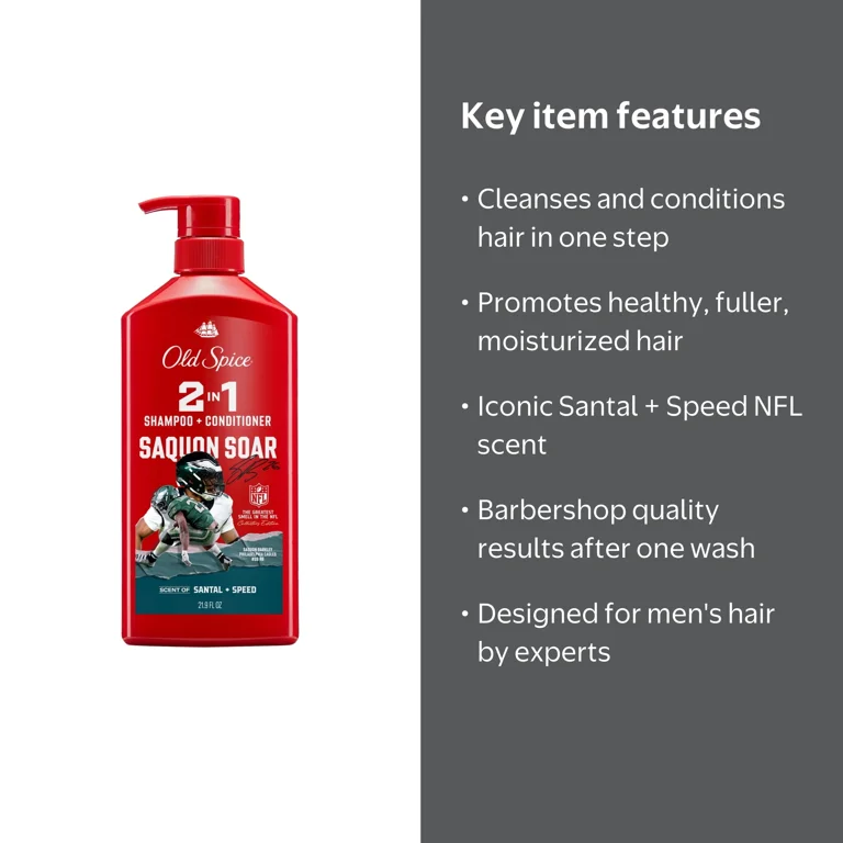 Old Spice Saquon Soar 2-in-1 Shampoo & Conditioner for Men, Old