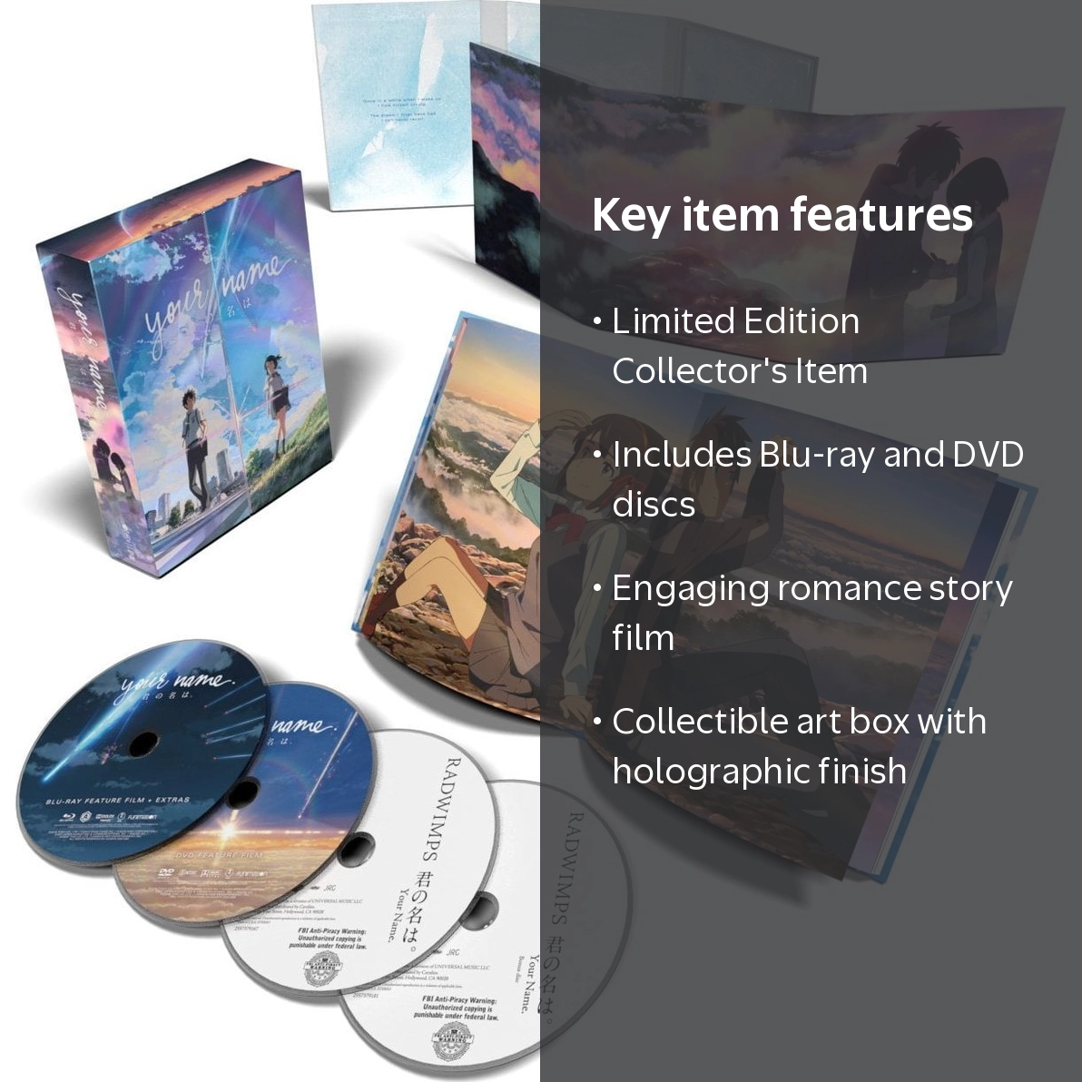 Your Name (Limited Edition) Blu-ray + DVD with Soundtrack & Art