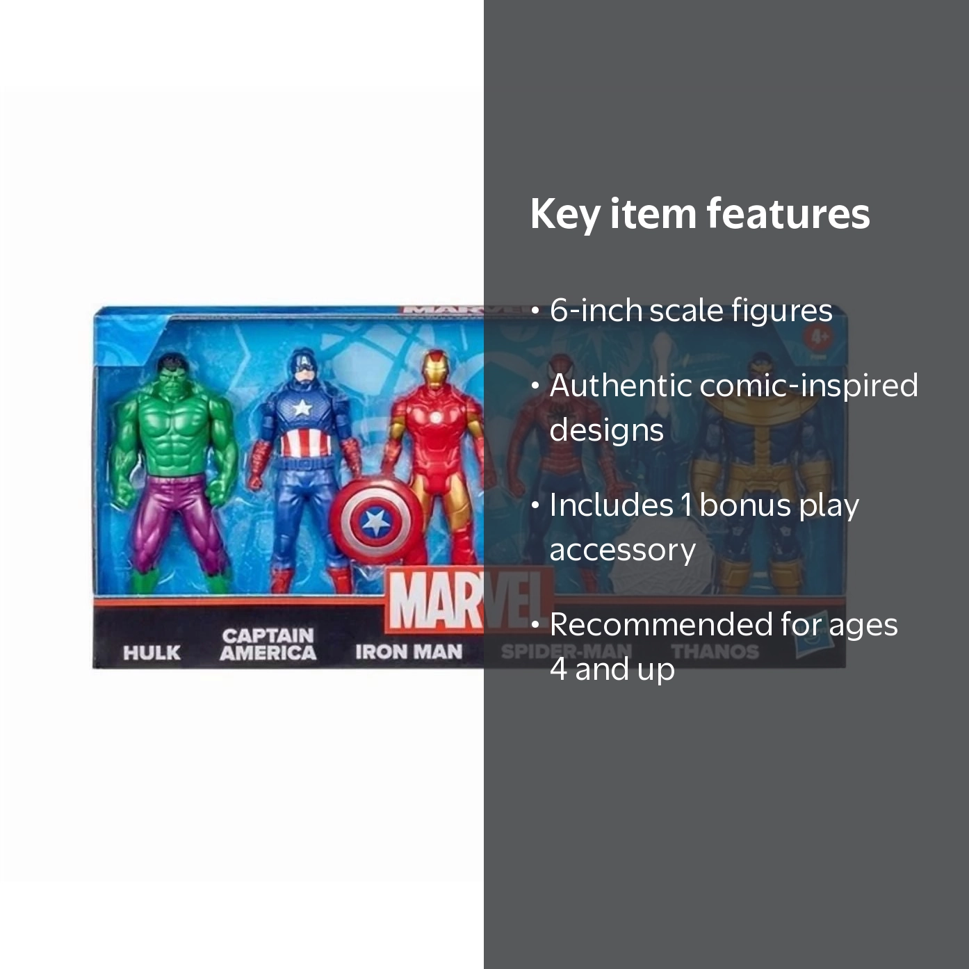 Marvel Avengers 5-Pack Action Figures, Includes Iron Man, Spider
