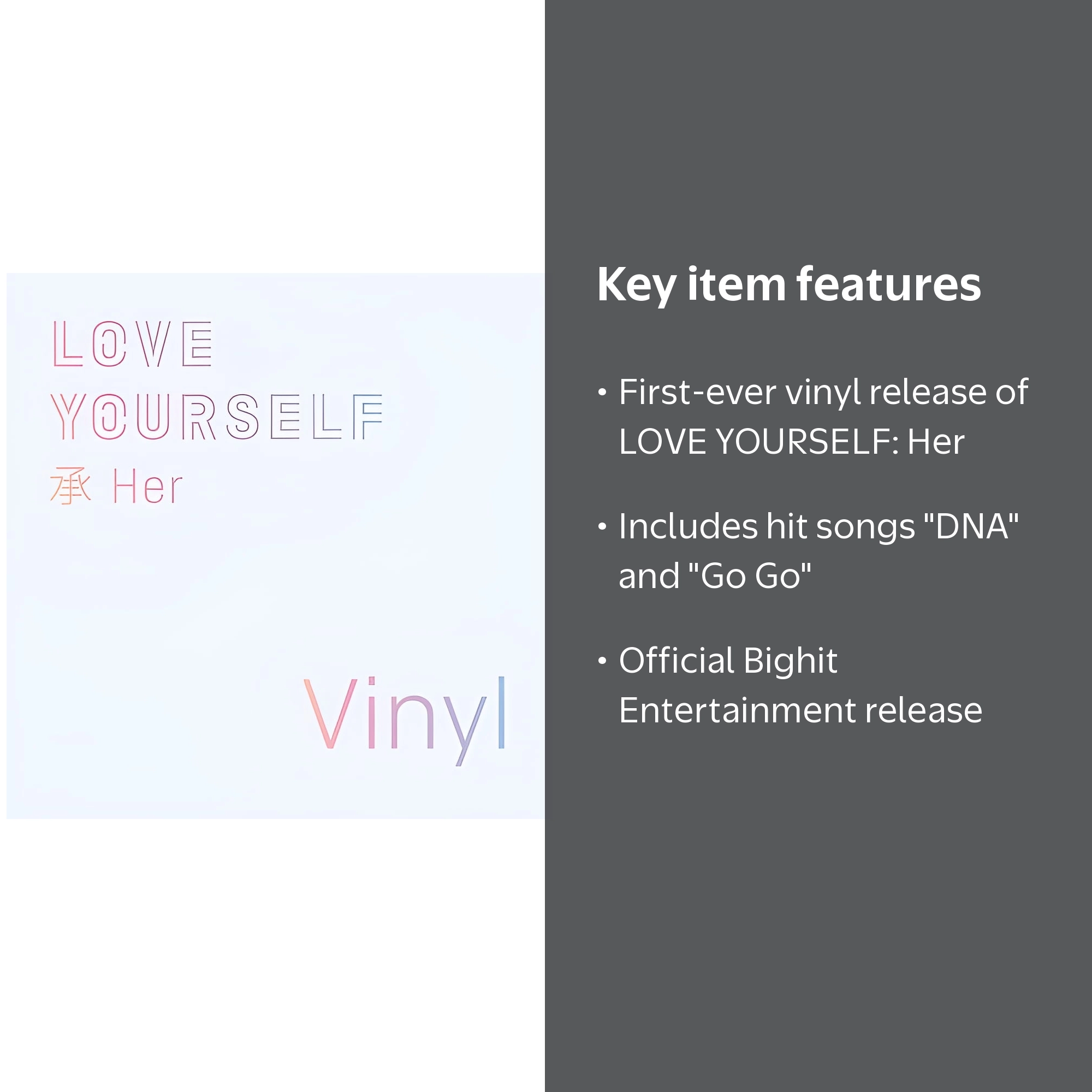 Bighit Entertainment, Vinyl, LOVE YOURSELF: HER, Music