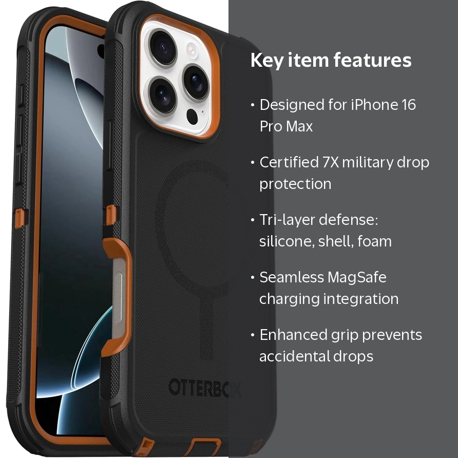 OtterBox iPhone 16 Pro Max (Only) Defender Series MagSafe Case