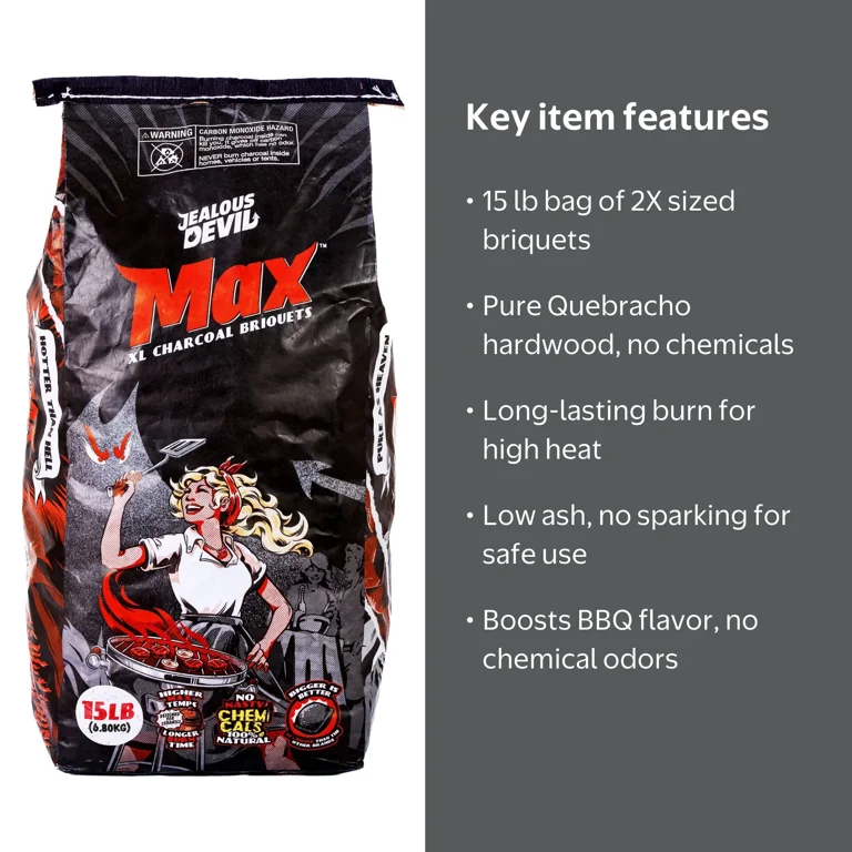 Jealous Devil Max XL 15 lbs - All Natural Hardwood Charcoal Pillow
