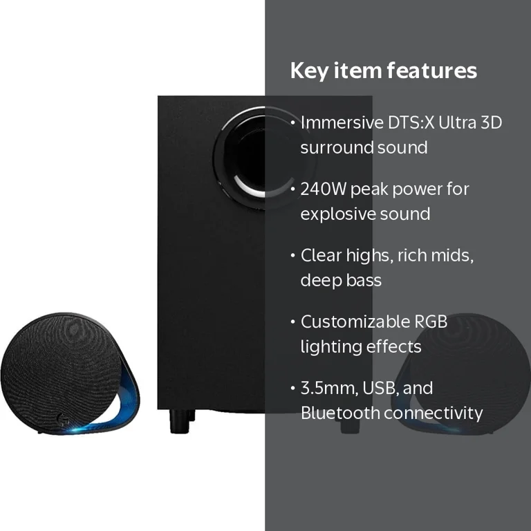 Logitech G560 Gaming Speakers System - 7.1 DTS:X Ultra Surround