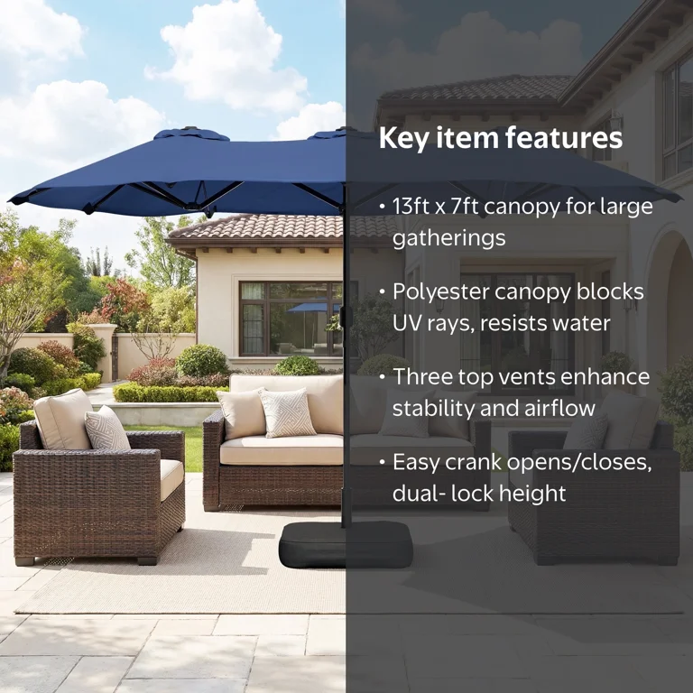 13 foot waterproof patio umbrella 13' x 13' Ferrara 300 Weather Protection 13 Foot Patio Umbrellas: Best