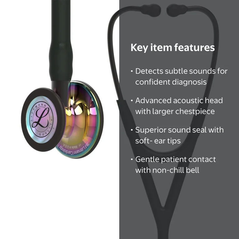 3M Littmann Cardiology IV Diagnostic Stethoscope, 6240, Stainless