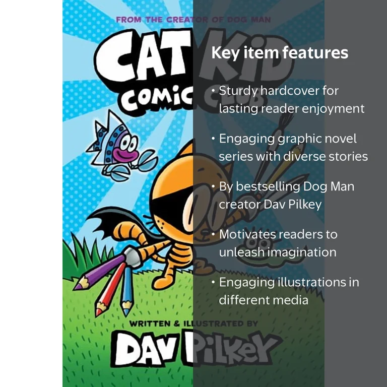 Dav Pilkey, Graphic Novel, Cat Kid Comic Club #1 hardcover for
