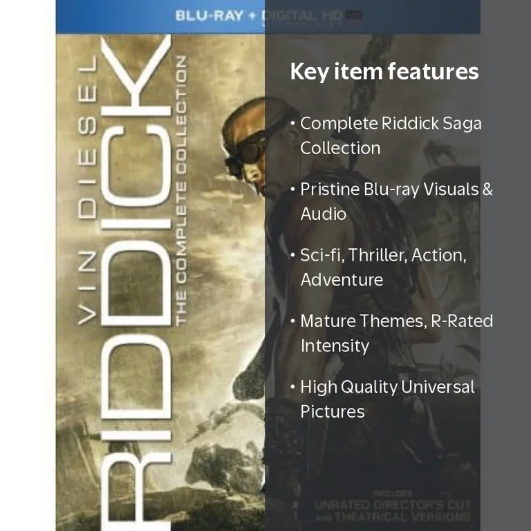 SDS, Riddick Complete Collection, Blu-ray, Vin Diesel action sci