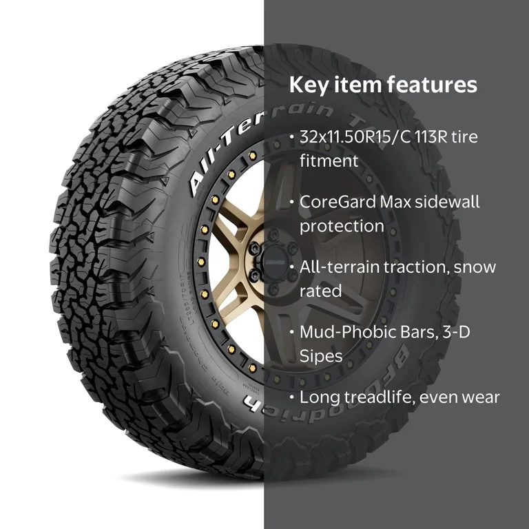BFGoodrich, All-Terrain T A KO2 Tire, 32x11.50R15/C 113R, All