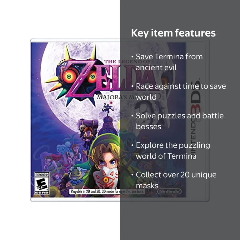 Nintendo, The Legend of Zelda Majoras Mask 3D, 045496742805
