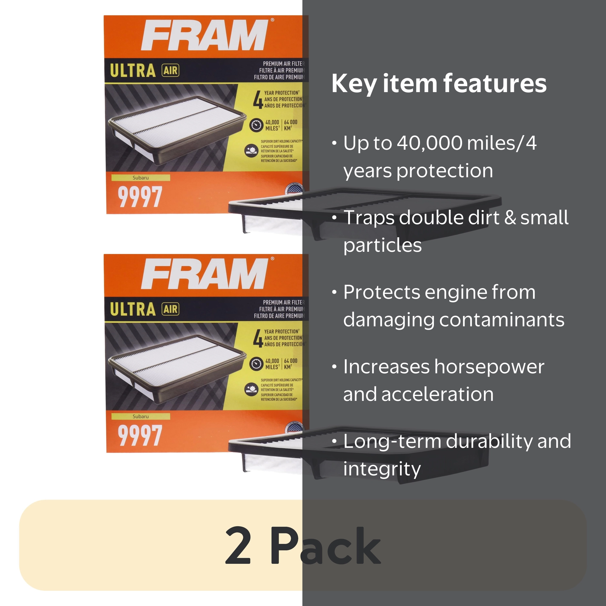 FRAM Ultra Air XGA9997 - Premium Engine Air Filter - Walmart.com