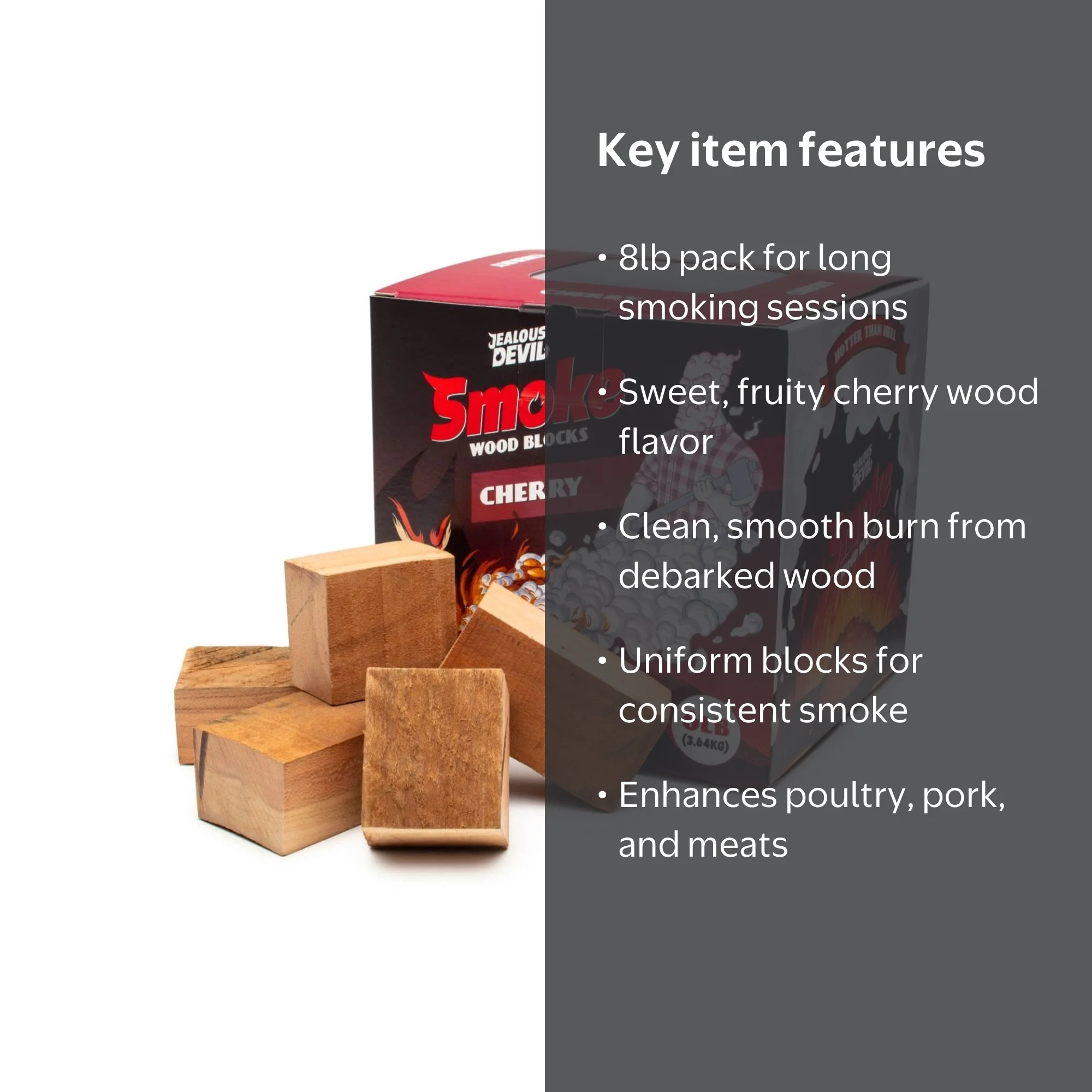 Jealous Devil, Wood Chunks for BBQ Smoking, 8lb, Cherry - Walmart.com