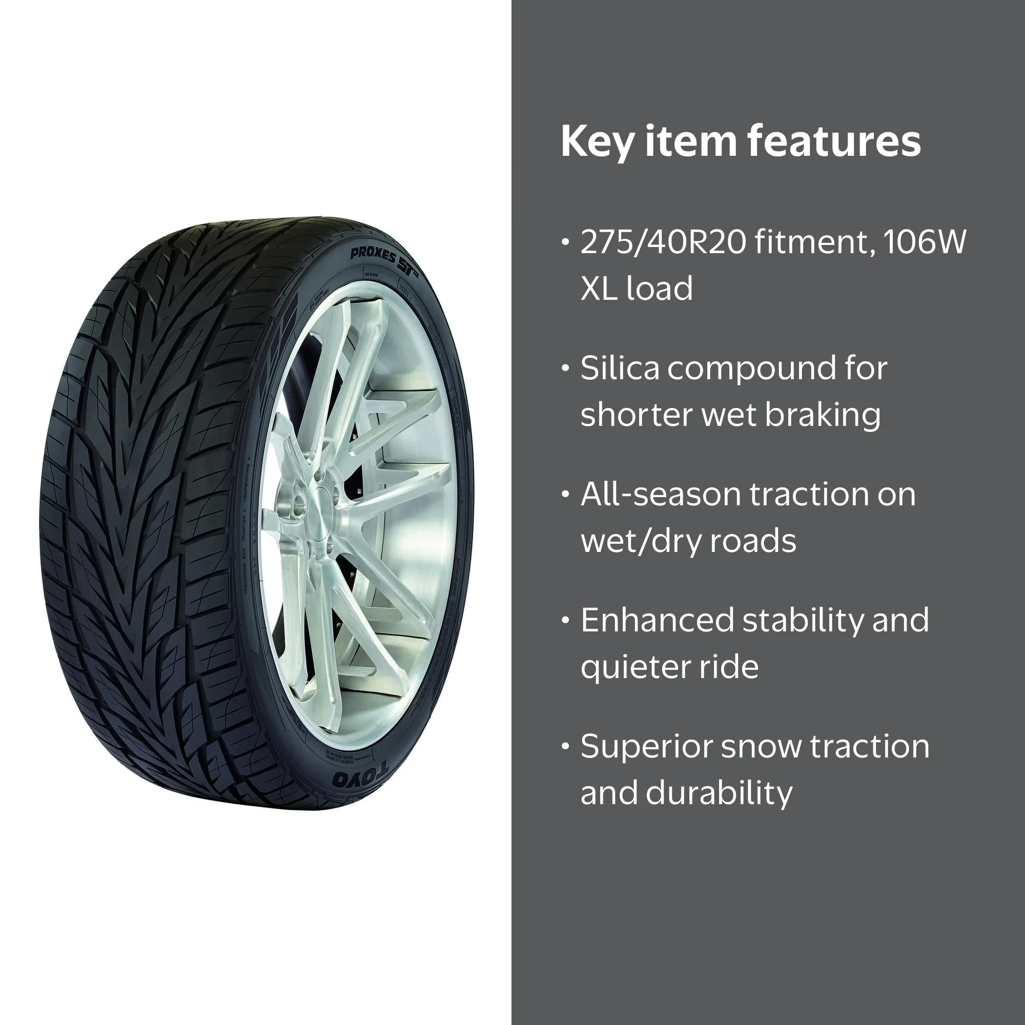 Toyo Proxes ST III High Performance All Season Tire for SUVs - 275