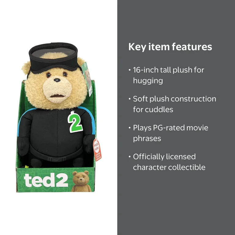 Ted 2 Talking Ted In Scuba Outfit 16 Inch Plush Teddy Bear - Rated