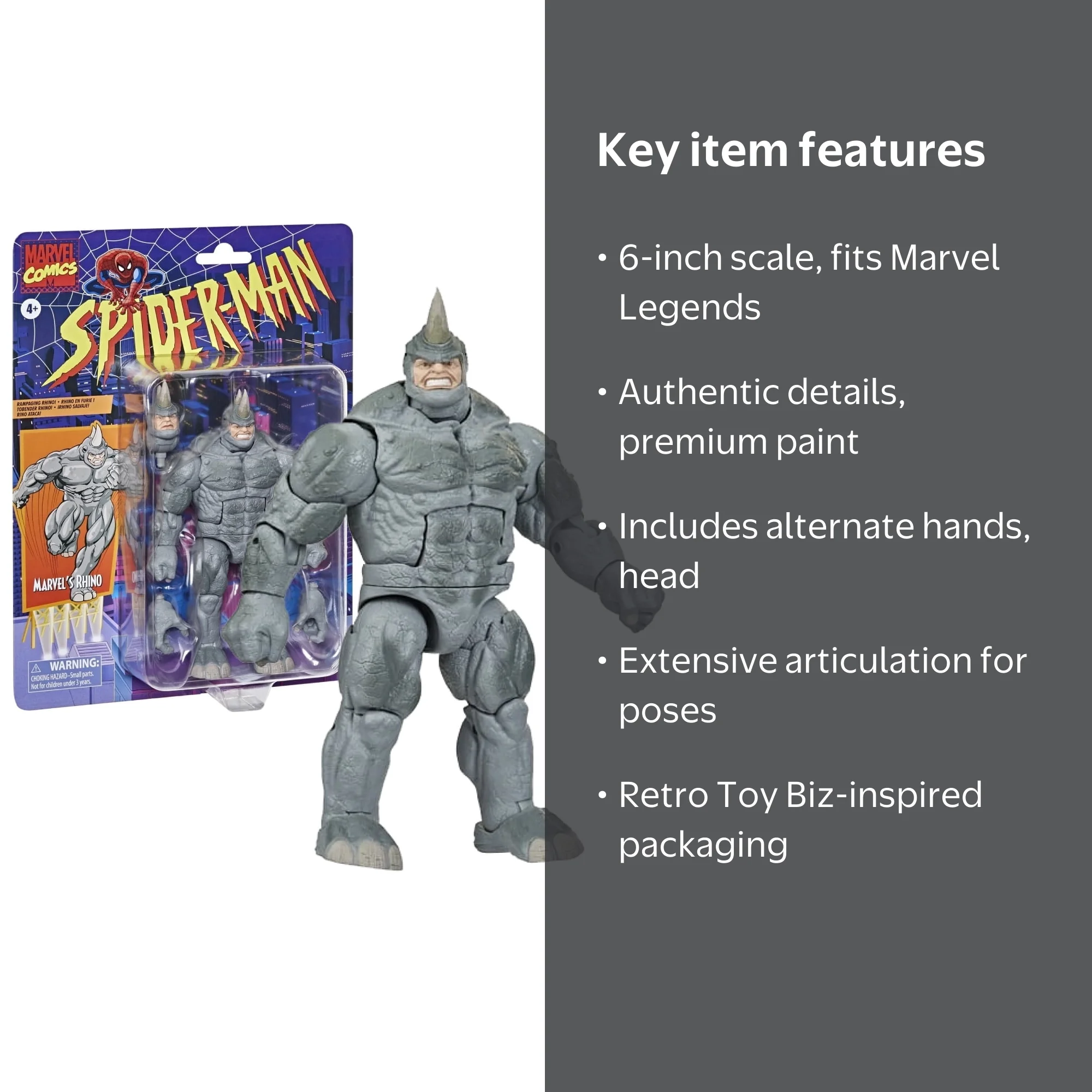 Marvel Legends Series Marvel's Rhino Retro Spider-Man 6