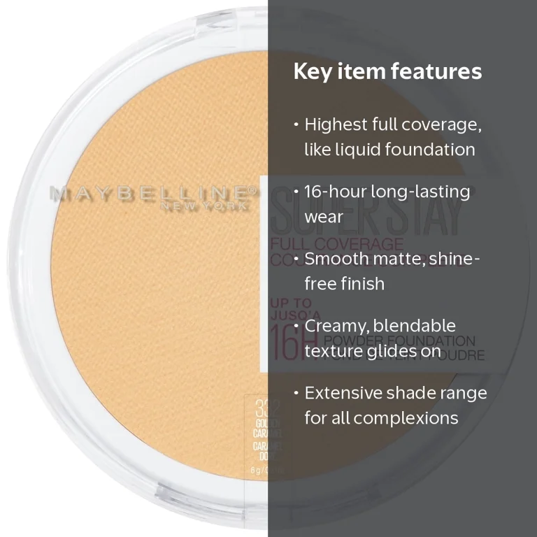 Maybelline Super Stay Matte Powder Foundation Makeup, Full