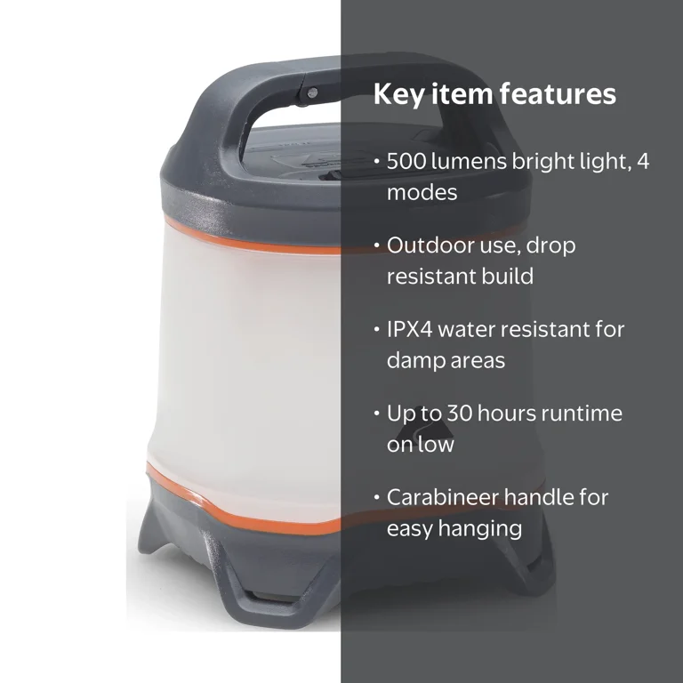 Ozark Trail Lantern, 500 Lumens, LED Mini Camping Lantern