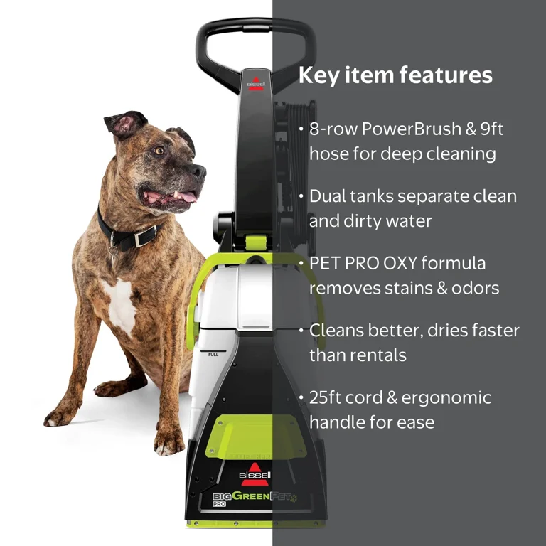 BISSELL, Carpet Cleaner, Green, Pet Pro, Deep Stain and Odor