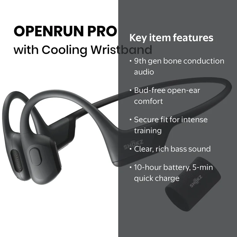 Shokz OpenRun Pro Bone Conduction Bluetooth Headphones for Sports