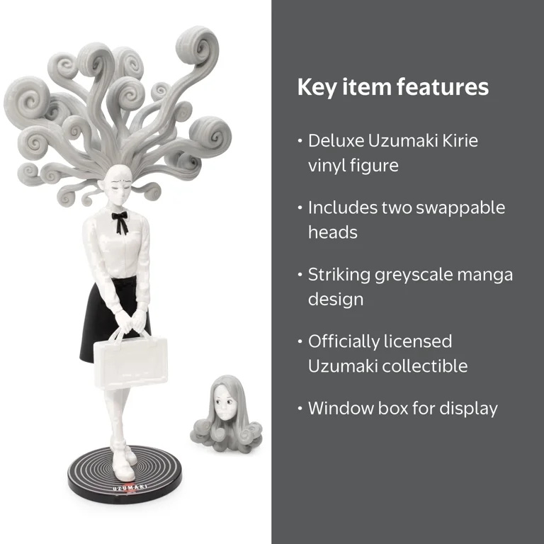 CultureFly, Uzumaki Kirie Deluxe Vinyl Figure, 9-inch, Gray