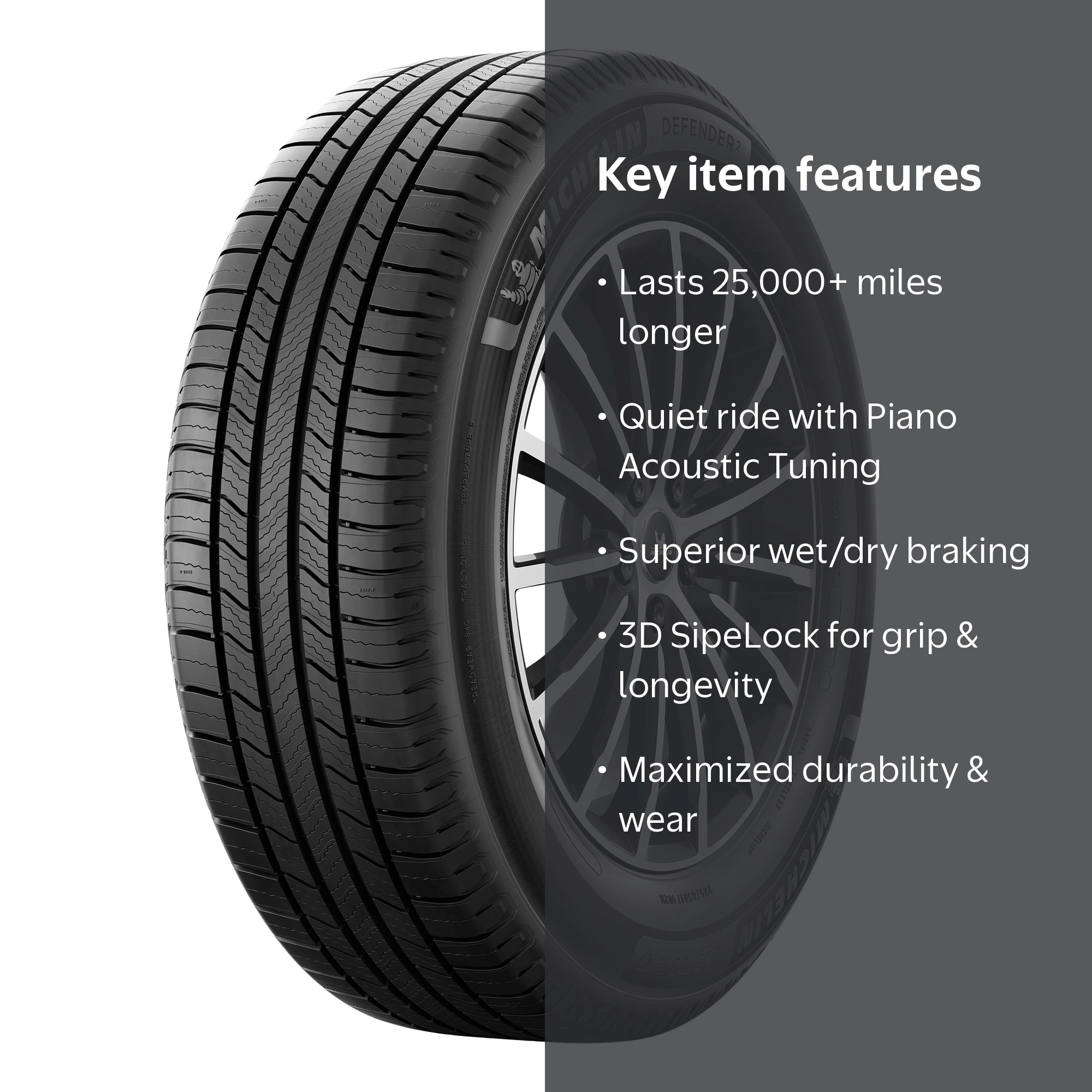 Michelin Defender 2 All-Season 205/50R17/XL 93H Tire - Walmart.com