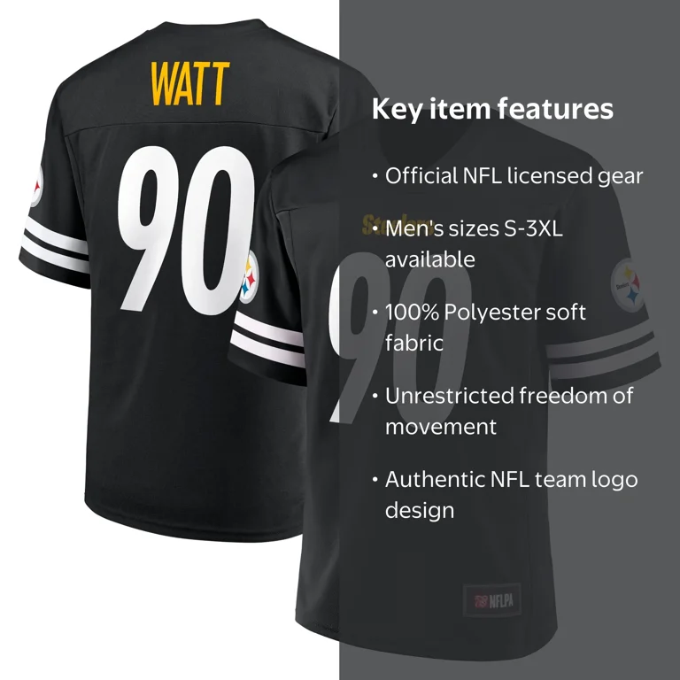 T.J. Watt Steelers Replica Jersey - NFL Gear - Walmart.com