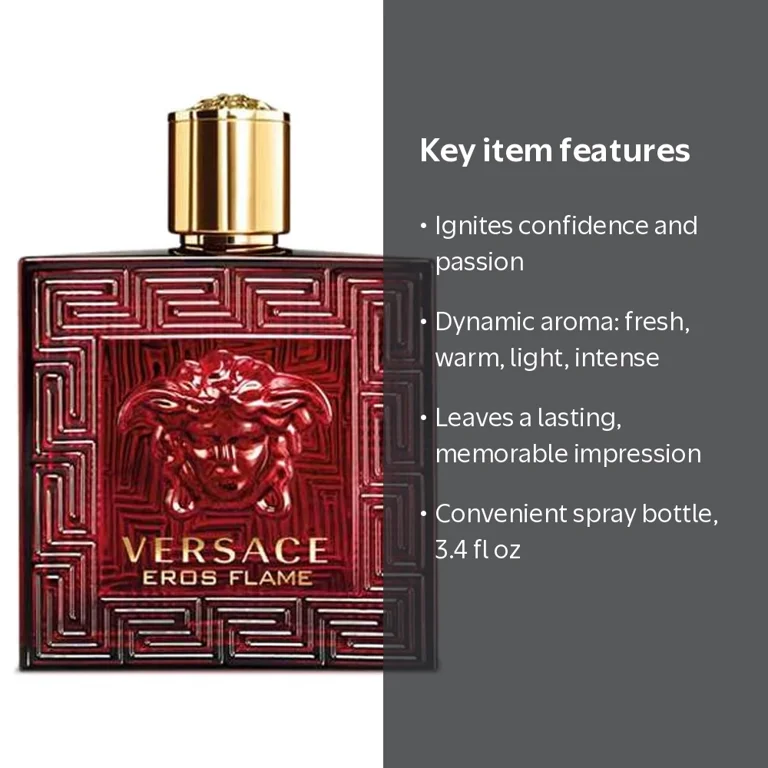 Versace, Eau de Toilette, 3.4 oz, Eros Flame, Bold Masculine
