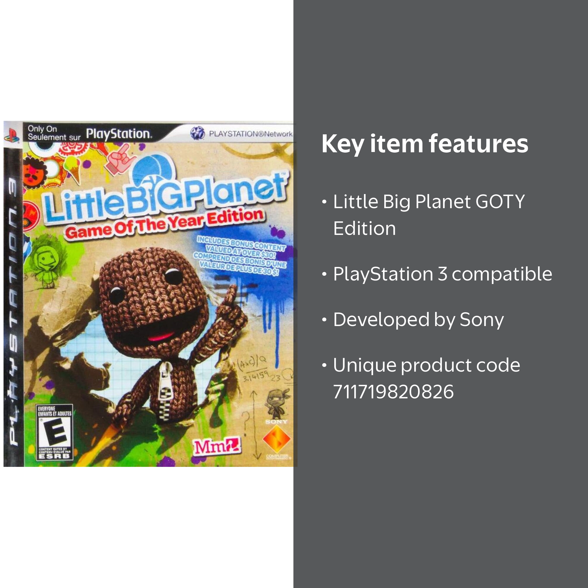 DARZU, Little Big Planet Game of the Year, Sony PS3, 711719820826