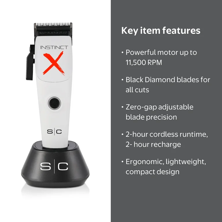 StyleCraft Instinct-X Professional Cordless Hair Clipper with IN2