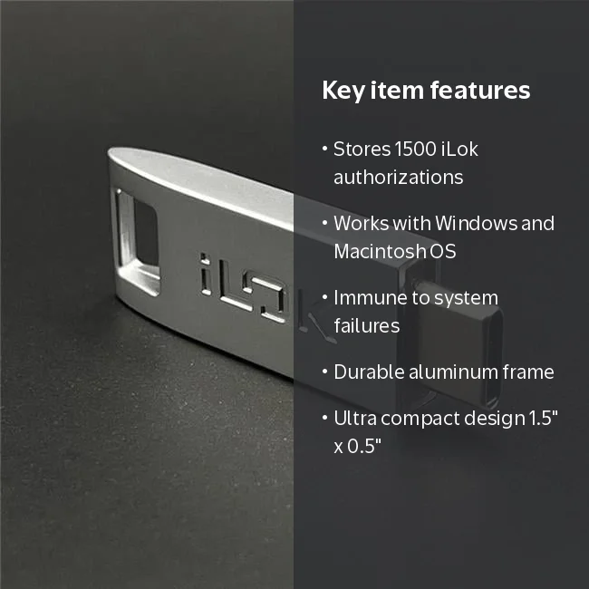 Pace iLok 3rd Gen USB-C Software Authorization Key with Enhanced