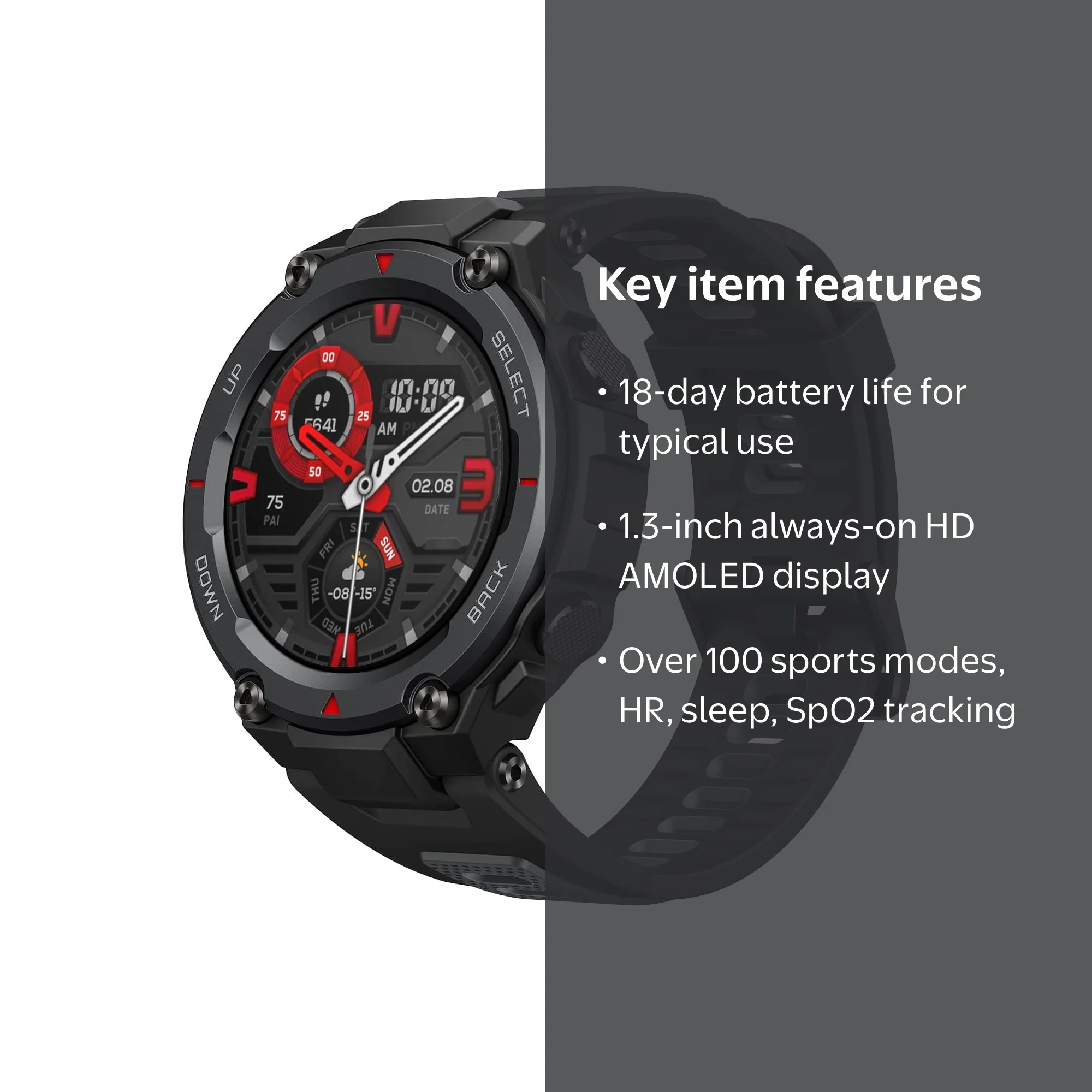 Amazfit T-Rex Pro: Rugged Outdoor GPS Fitness Tracker Smart Watch