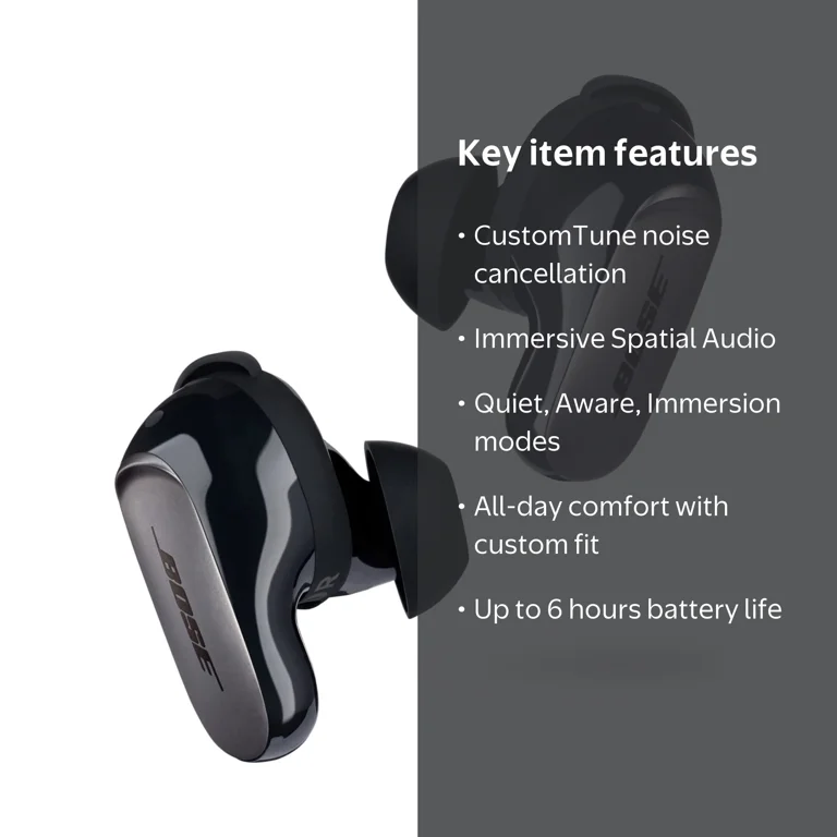 Free Shipping! Bose QuietComfort Ultra Wireless Earbuds Noise