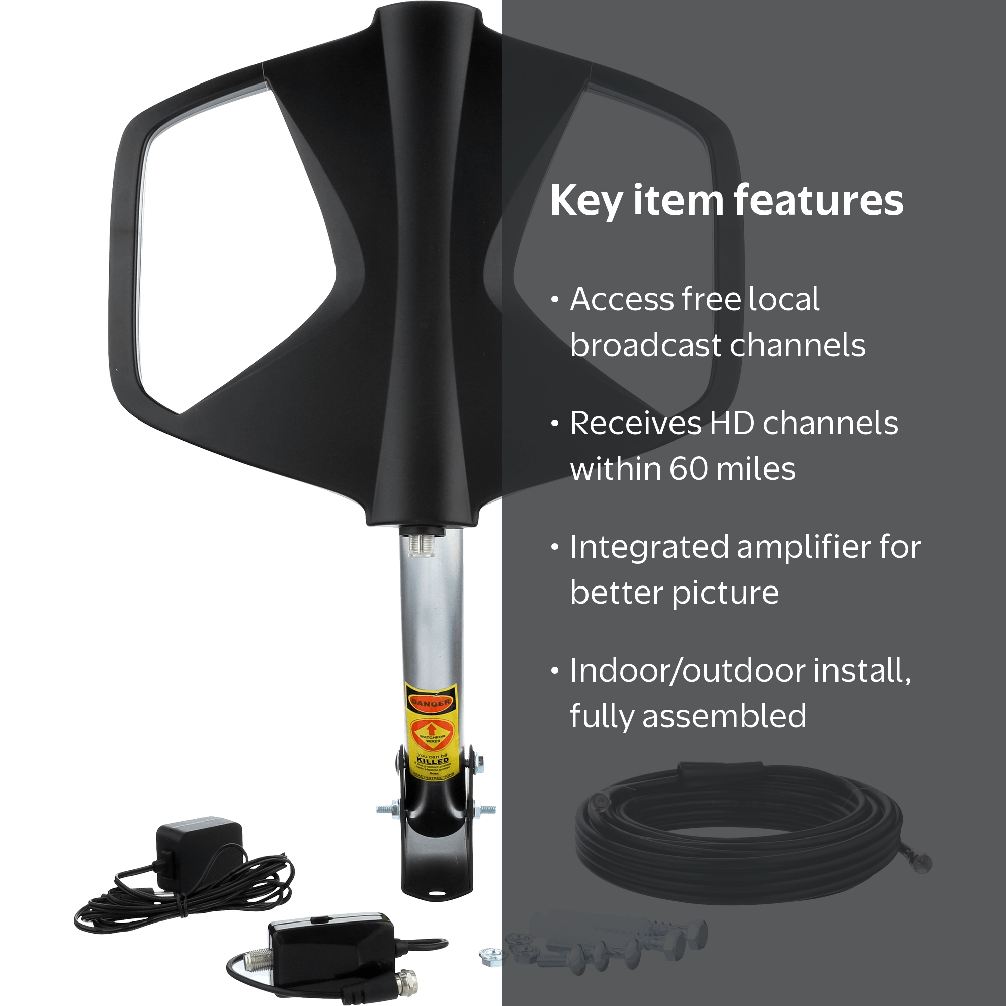 Zenith VN1ANIOODA60 Indoor/Outdoor Omni-directional TV Antenna