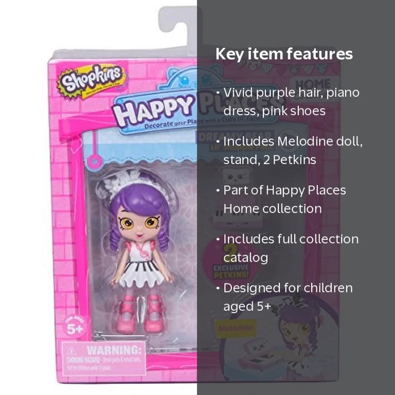 Happy Places Shopkins Doll Single Pack Melodine - Walmart.com