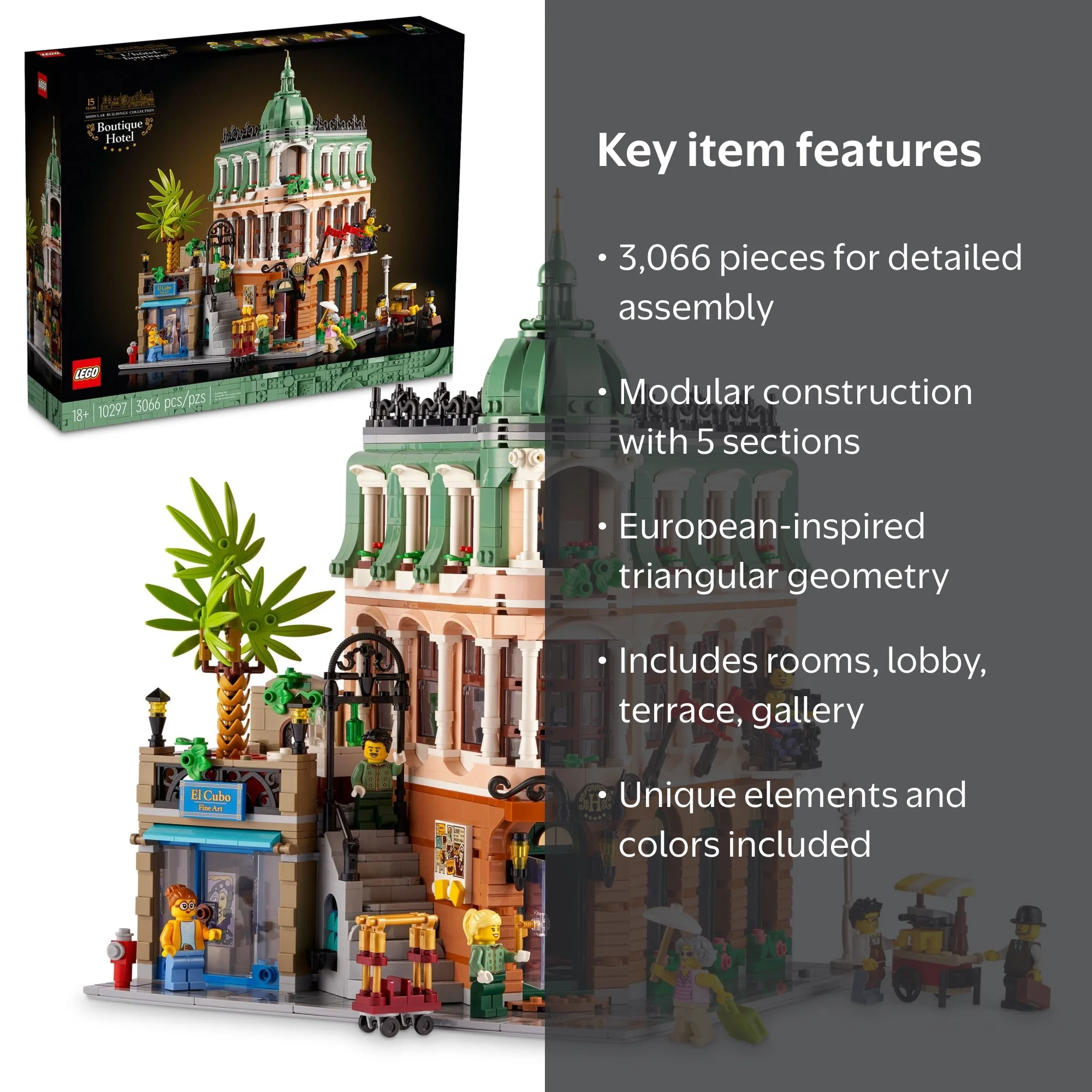 LEGO Icons Boutique Hotel 10297 Modular Building Set for Adults 