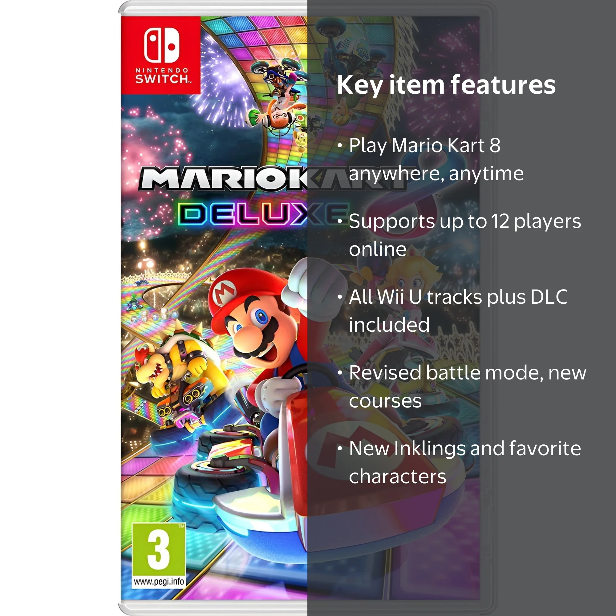 Nintendo Mario Kart 8 Deluxe Video Game - Racing Cart for Nintendo