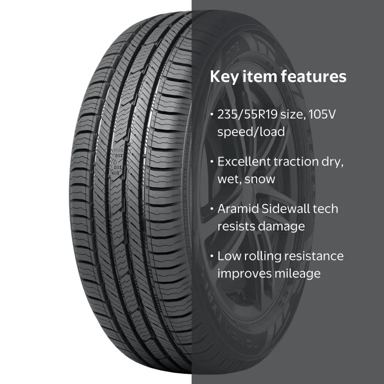 Nokian One All Season Passenger Tire 235/55R19 105V XL - Walmart.com