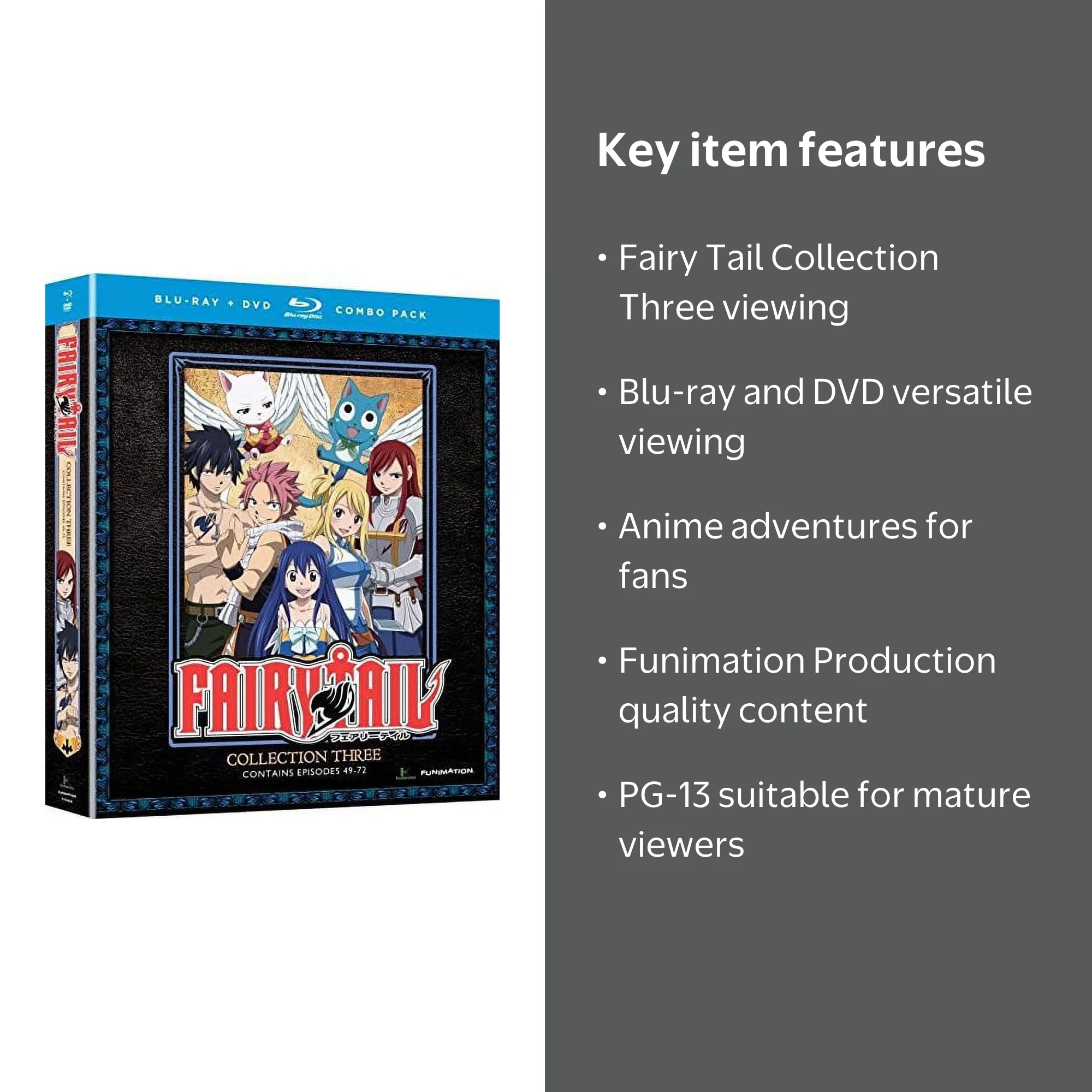 Fairy Tail: Collection Three (Blu-ray + DVD), Funimation Prod