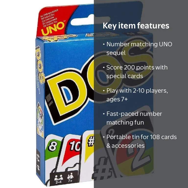 Mattel Games UNO DOS Card Game - Walmart.com