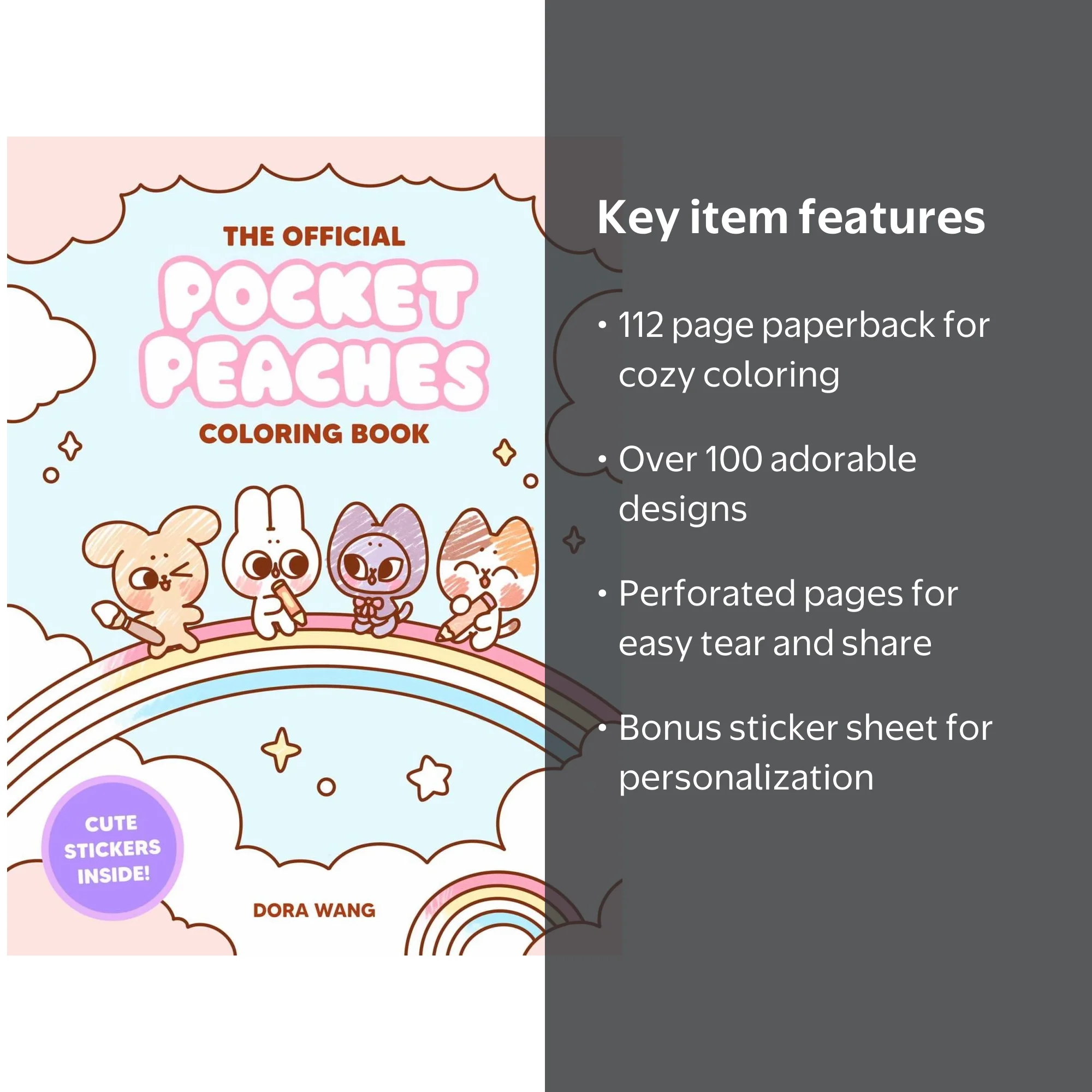The Official Pocket Peaches Coloring Book: Cozy Coloring and Cute