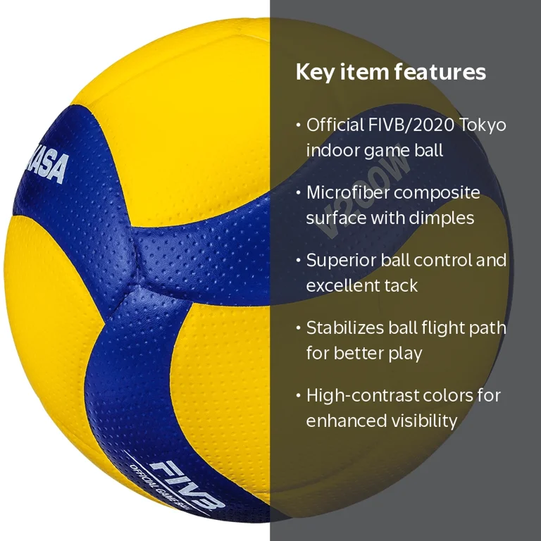 Mikasa, Indoor Volleyball, Official Size, FIVB Tokyo 2020, Yellow