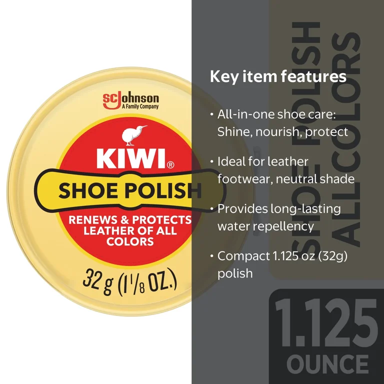 KIWI, Shoe Polish, Neutral, 1.125 oz, Off-White, Tin - Walmart.com