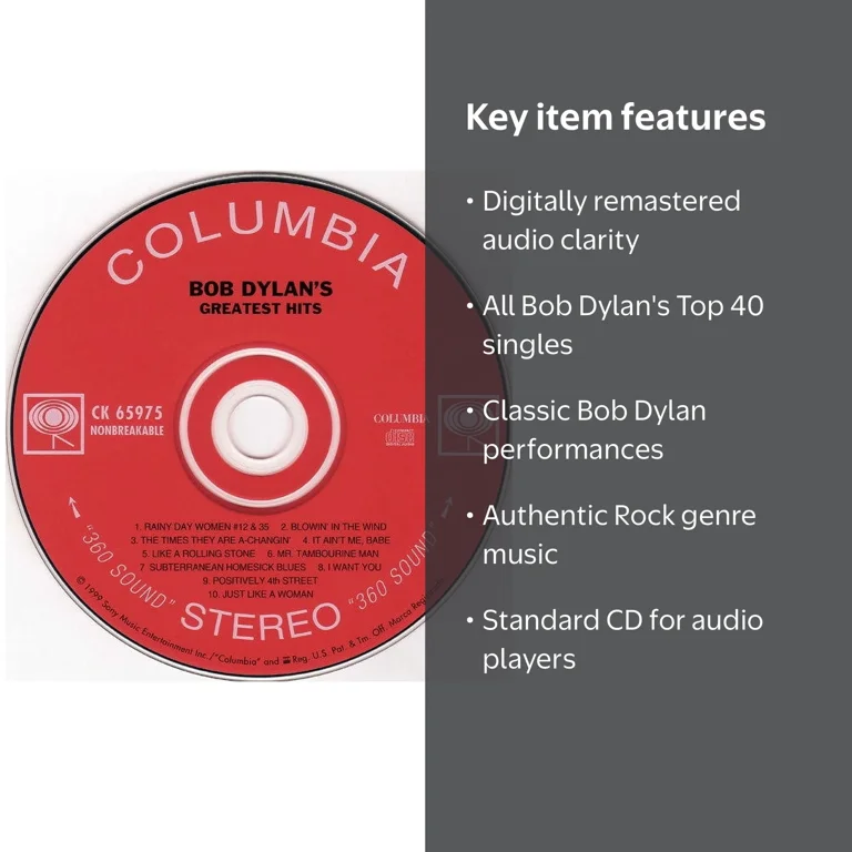 Sony, Music CD, Bob Dylan's Greatest Hits Volume 1 Remastered