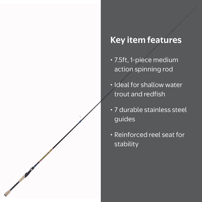 B'n'M Poles, Spinning Rod, 7.5ft/1pc, Saltwater Trout Redfish