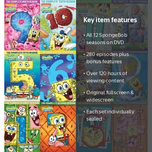 Nickelodeon SpongeBob SquarePants: The Complete Seasons 1-12 DVD